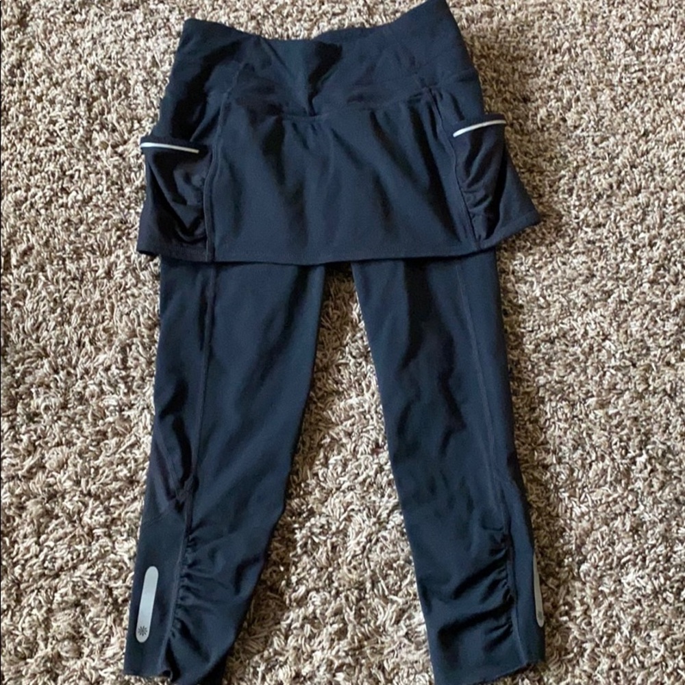 Athleta Crop leggings with skirt. XXS